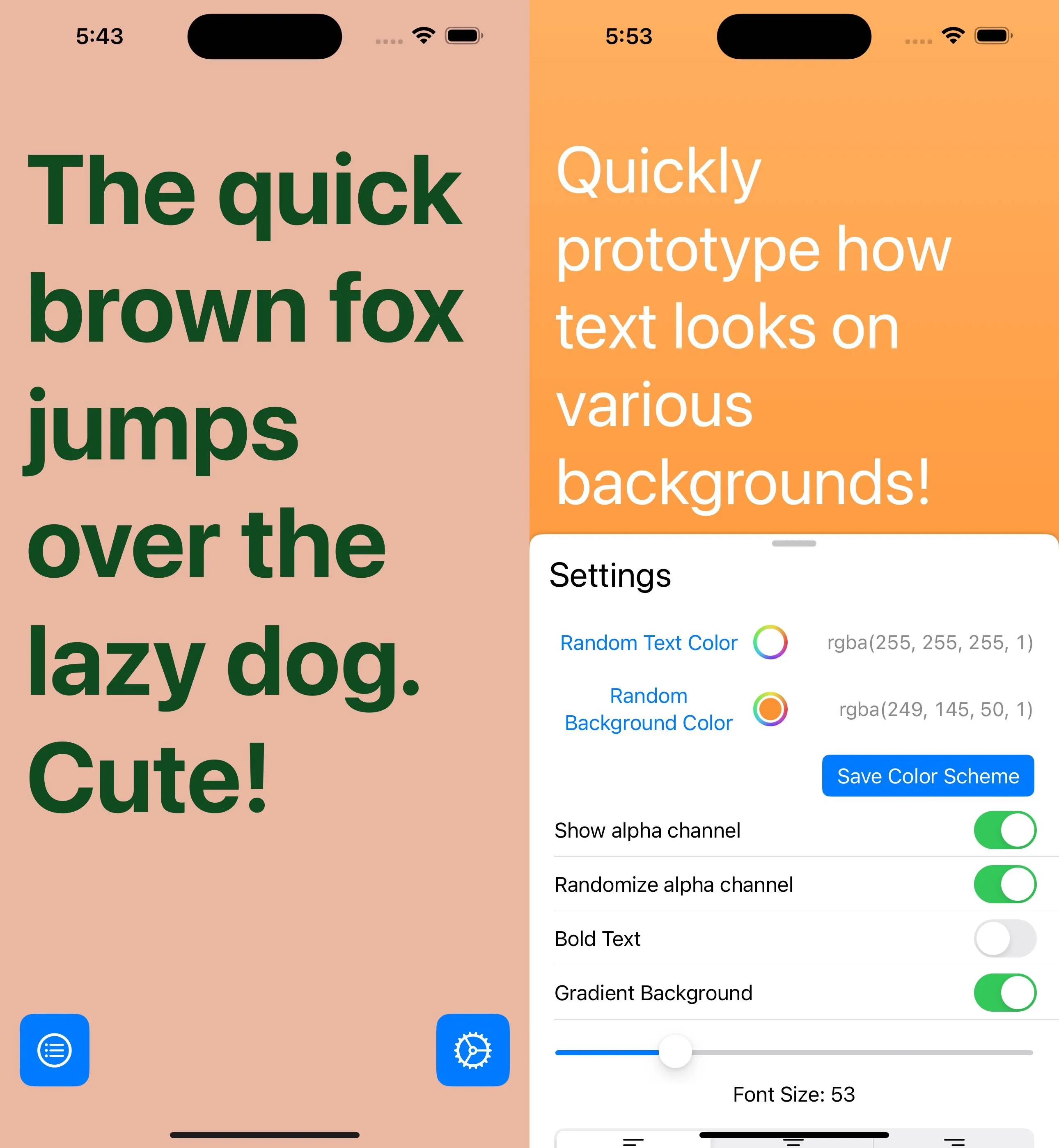 Screenshot of TextGround